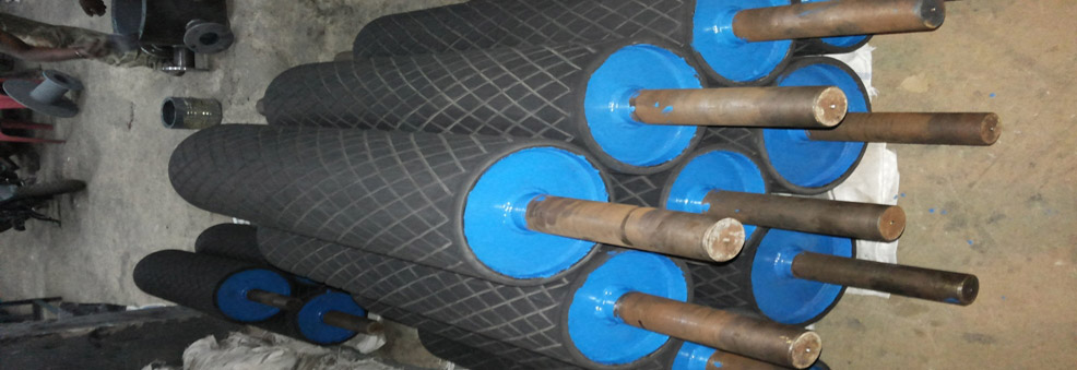 conveyor Roller Rubber Lining, Metal Bonding, Silicon, Neopren, Nitrol, EPDM, etc.